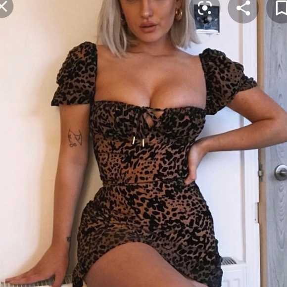 house of cb leopard dress